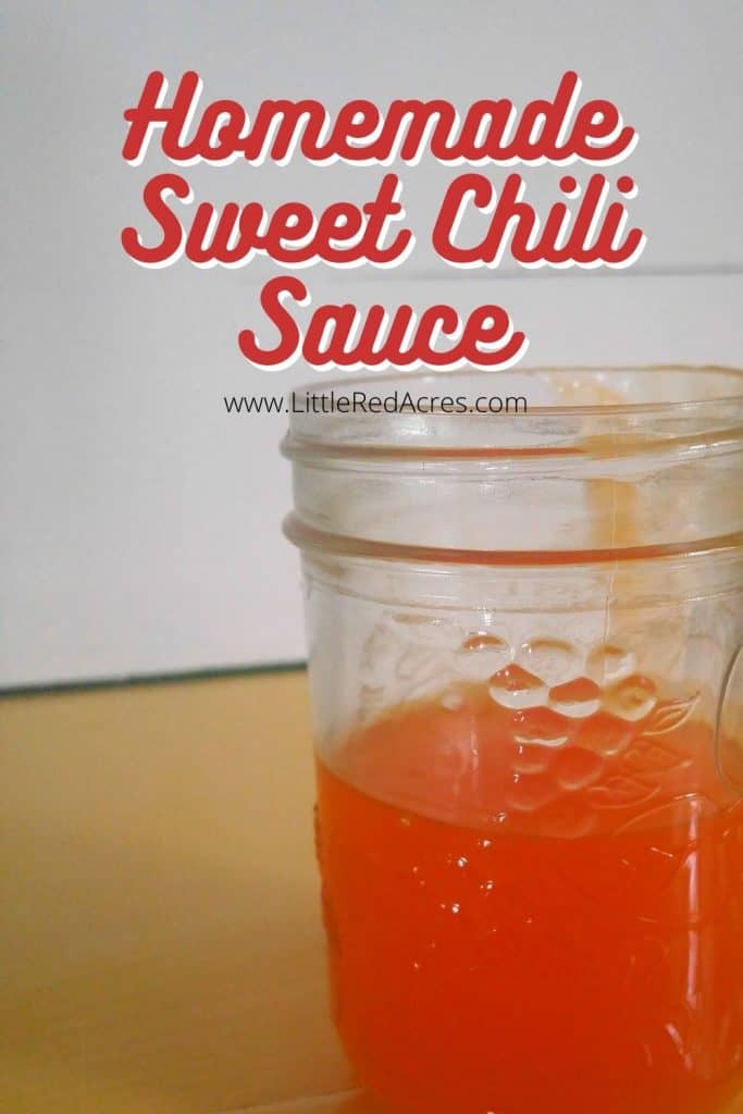 Homemade Sweet Chili Sauce - jar of Sauce