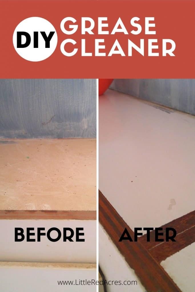 DIY Grease Cleaner - before and after picture